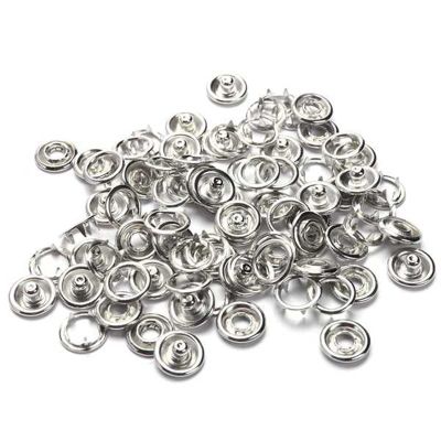 9.5mm Metal Prong Snap Button Prong Press Button Ring Studs Fasteners