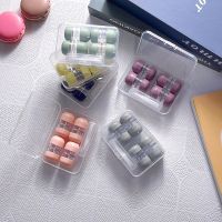 4pairs Contact Lens Box Holder Travel Portable Small Cute Clear Eyewear Bag Container Contact Lenses Soak Storage Case