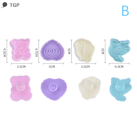 ? TGP 4ชิ้น/เซ็ตพลาสติกคุกกี้อบแม่พิมพ์การ์ตูน Multi-Series baking Mold