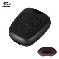 【Best-Selling】 izwimenti1979 Dandkey Kunci Remote Mobil แบบปุ่ม2ปุ่มสำหรับ Peugeot 106 206 207 307 406 407สำหรับ Citroen C1เคสใส่กุญแจไม่มีกุญแจ