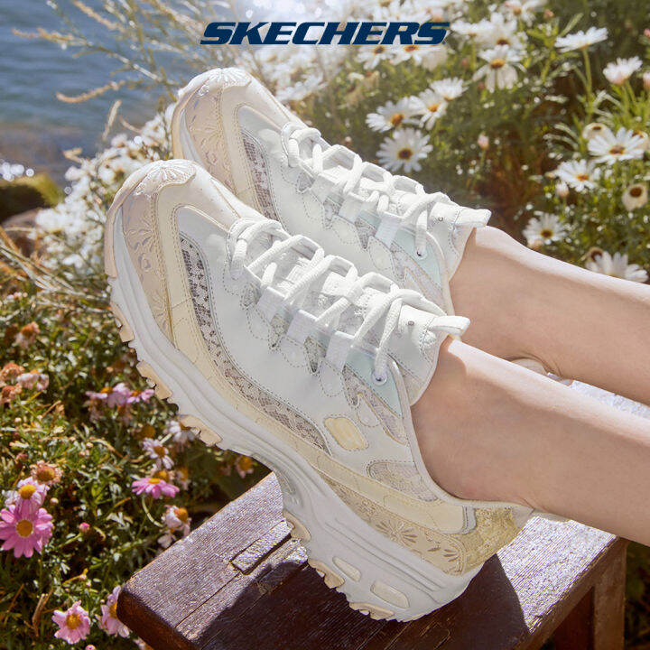 skechers d'lites womens silver