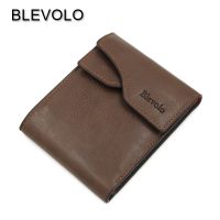 BLEVOLO Famous Designer Men Wallets Vintage Hasp Money Pocket SIM Card Photo Holder Wallet Men 39;s Leather Short Purses 3 Color