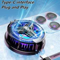 ﹍▼☽ Mobile Phone Semiconductor Magnetic Radiator With Rgb For Pubg Game Cooling Fan Compatible For Iphone 14 Pro Max