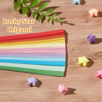 540 Gradient Color Origami Stars Paper Strips Double Sided Lucky Star  Origami Decoration Folding Paper For