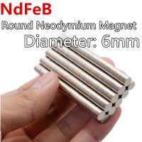 Diameter 6mm  Round NdFeB Neodymium Magnet Powerful Rare Earth Permanent Fridge Magnets Ring Disk Strong Craft for DIY WATTY Electronics