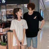Changan Hometown Couple Wear Chinese Style Loose Short Sleeve Class Suit Super长安故里情侣装款中国风宽松短袖班服超火港风设计感情侣T恤0917
