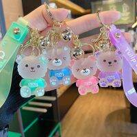 【DT】New Creative Geometric Jelly Bear Doll Keychains For Women Couples Wholesale Bag Carrings Pendants Trendy Halloween Gifts hot