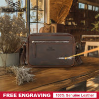 Royal Bagger Crossbody กระเป๋าสะพายไหล่สำหรับผู้ชายของแท้วินเทจหนังวัวกระเป๋าหิ้วธุรกิจ1416