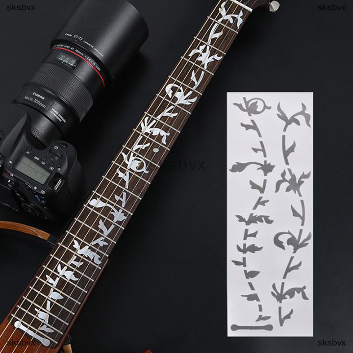 sksbvx-กีตาร์โปร่งไฟฟ้าสติกเกอร์เบส-inlay-สติกเกอร์-fretboard-marker-fret-decal