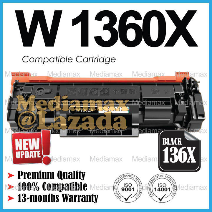 HP136X Toner Compatible to HP W1360X HP136A W1360A 136X 136A Cartridge