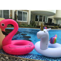 Spot parcel post Inflatable unicorn 70-120cm Swimming Ring Float Mount Head Swimming Ring Water Sports Goods Unicorn Pedestal Ring