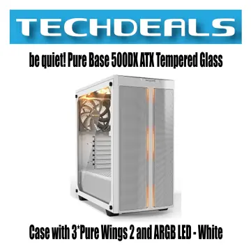 be quiet! Pure Base 500DX ATX Mid Tower PC case | ARGB | 3 Pre-Installed  Pure Wings 2 Fans | Tempered Glass Window | Black | BGW37