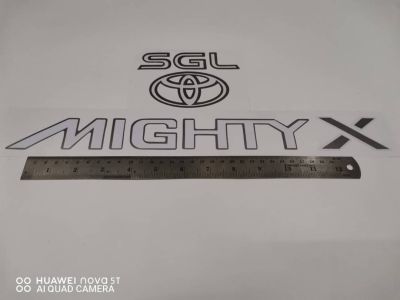 สติ๊กเกอร์แบบดั้งเดิมรถ สำหรับติดท้ายรถ TOYOTA MIGHTY X คำว่า MIGHTY X + SGL + (T) ติดรถ แต่งรถ โตโยต้า ไมตี้เอ๊กซ์ sticker mightyx