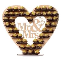 Wedding Wooden Ornaments mr mrs Chocolate Stand Display Candy Cupcake Desserts Holder Home Decor Wedding Party Bars