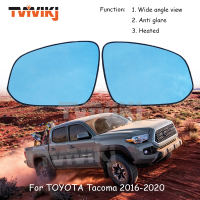 1คู่อุ่นด้านข้างกระจกมองหลังเลนส์แก้วสีฟ้าสำหรับ TOYOTA Tacoma 2016-2020มุมกว้าง Anti Glare รถด้านข้างกระจก