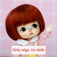 1/8 Bjd วิกผม SD วิกผมตุ๊กตาสีทองสีดำสีขาวสีชมพูอุณหภูมิสูงวิกผมสั้น Ob11ไฟเบอร์ BJD ตุ๊กตาวิกผมแบบพิเศษตุ๊กตาอุปกรณ์เสริมตุ๊กตา