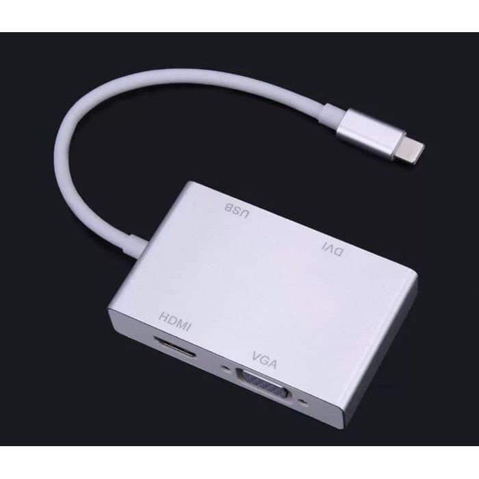 USB 3.1 TYPE C TO VGA HDMI DVI + USB 3.0 Hub ADAPTER 4 IN 1 | Lazada ...