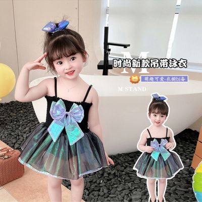 Girls one-piece in the summer of 2023 new fashion web celebrity children girl baby princess bathing suit