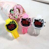 Sanrio Kids Watch Hello Kitty Cinnamoroll Cartoon Silica Gel Dial Wrist Waterproof Girls Clocks Birthday Gift School Supplies