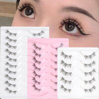 5710คู่ขนตาปลอมธรรมชาติบางวง Hand Made สั้นไฟแช็กขนตาคอสเพลย์เกาหลี Wispy Eyelash Extension เครื่องมือแต่งหน้า