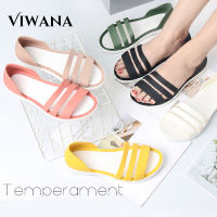 VIWANA Jelly Shoes Korean Flat Sandals Size 41 Clogs Flats Hot Sale