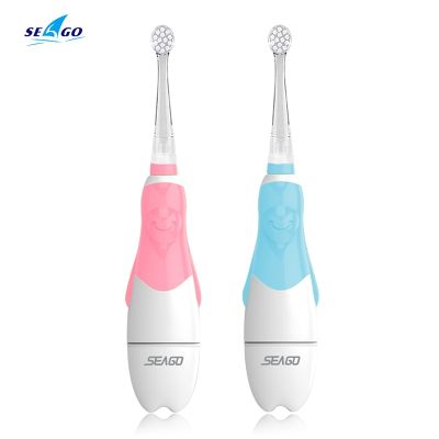 ♈ Seago Kids Sonic Electric Toothbrush 2 Mins Smart Timer Children Sonic Tooth Brush Colorful Led Light Brush Waterproof Gift