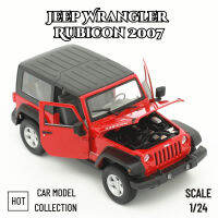 A1:24ชั่งจำลองรถรุ่นรถจี๊ปแรงเลอร์ Rubicon 2007 SUV D Iecast ขนาดเล็กสะสมเครื่องประดับของเล่นสำหรับเด็ก FriendM