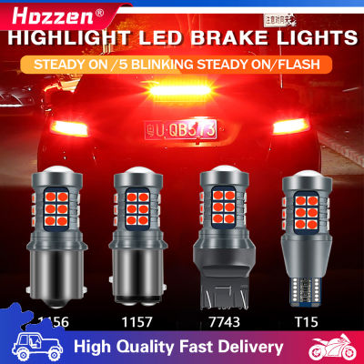 Hozzen 2ชิ้นรถยนต์ LED ไฟเบรก1156 1157 7743 T15ยานยนต์ไฮไลท์ LED พวงมาลัยไฟย้อนกลับ,27 LED ลูกปัด