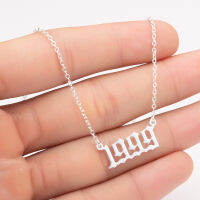 2020 1 Piece Unique Commemorating Year Number Copper Necklace for Women Girls 1990 1991 1992 1993 1994 2019 Collar
