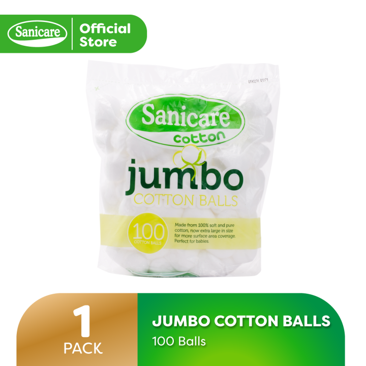 Sanicare Jumbo Cotton Balls 100s (1 Pack) Lazada PH