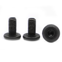 5/10Pcs M5 M6 M8 Black Hypotenuse Flat Head Hex Drive Screw Down Side Furniture Screws