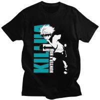 ผู้ชายที่มีคุณภาพสูงสวย Hxh เสื้อยืดผู้ชาย Killua Zoldyck เสื้อแขนสั้นผ้าฝ้าย100 เสื้อยืดสตรีมังงะอะนิเมะ Hunter X Hunter Tee ท็อปส์