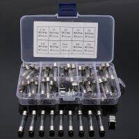 72pcs Fast Quick Blow Electrical Glass Tube Fuse Glass Fuse with Fuse Holder Assortment Kit 0.5A/1A/2A/3A/5A/10A/15A/20A/30A