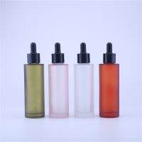 【YF】❅  2pcs 100ml Glass Perfume Bottle Frosted 3.4oz Flat Shoulder Dropper