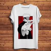 Pain Nagato Japan Anime Tshirt Homme Sad Sharingan Shinobi Manga Tee Men White Tshirt Gildan