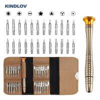 KINDLOV Mini ชุดไขควงแม่นยำ25 In 1 Torx ฟิลลิปส์สกรูบิตเครื่องมือซ่อมแบบเปิดแว่นตาชุดอุปกรณ์สำหรับ iPhone แล็ปท็อป