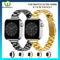 สร้อยข้อมือเหล็กสแตนเลสพื้นฐานสำหรับนาฬิกา Apple สาย7 8 Ultra 49MM,สาย40Mm 41Mm 44Mm 45Mm 49Mm สำหรับ I Watch Series 5 4 Se2 6 38Mm 42Mm