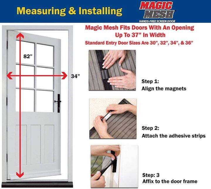 Magic Mesh Hands-Free Screen Door with magnets | Lazada PH
