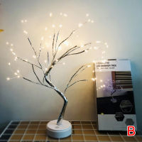 LED Night Light Mini Christmas Tree Copper Wire Garland Lamp Kids Bedroom Decoration DNJ998