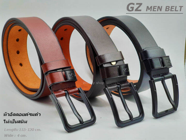 เข็มขัด-เข็มขัดหนังผู้ชาย-gz-men-belt-หัวอัลลอยด์รมดำ-ไม่เป็นสนิม-พร้อมส่งทันที