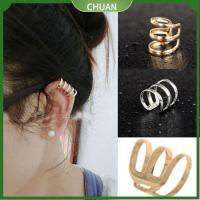 CHUAN 1/2Pcs แฟชั่น พังค์ หิน ไม่เจาะ-คลิปบน ข้อมือ ต่างหูหนีบ ต่างหู