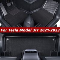 เสื่อปูพื้นสำหรับ Tesla รุ่น3 Y 2021-2023,ไดรฟ์ซ้ายทุกสภาพอากาศกันลื่นกันน้ำอุปกรณ์ตกแต่งภายในรถ