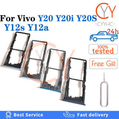 ถาดใส่ซิมกระเป๋าเก็บบัตรสำหรับ Vivo Y20 / Y20i / Y20S / Y12s / Y12a ซิมการ์ดอะแดปเตอร์ซิมการ์ดกับไมโครการ์ด SD ถาดกระเป๋าเก็บบัตรช่องใส่อะไหล่อะแดปเตอร์ชิ้นส่วน