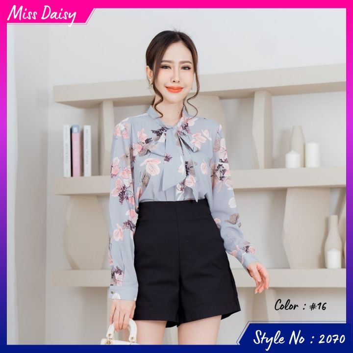 miss-daisy-no-2070-เสื้อแขนยาวพิมพ์ลาย-printed-long-sleeve-blouse