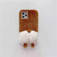 (ร้อน) Corgi Butt Plush Case 14 Apple 13pro 1211 Xr มีสไตล์ส่วนบุคคลฤดูใบไม้ร่วงหลักฐานกรณีศัพท์ที่อบอุ่น