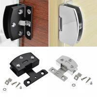 1pc Glass Door Hinge Wine Cabinet No Drilling Frameless Clamp Side Mounted Hardware Accessories