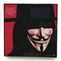 V for Vendetta วี ฟอร์ เวนเดตต้า หน้ากากวี หนัง รูปภาพ​ติดผนัง pop art พร้อมกรอบและที่แขวน กรอบรูป แต่งบ้าน ของขวัญ โปสเตอร์ รูปภาพ