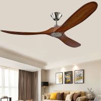 Ceiling fan 60 inch DC  industrial vintage wooden ventilator with no light Remete control decorative blower wood retro fans Exhaust Fans