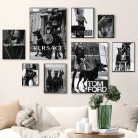 Black and White Nordic Pictures Fashion Stars and Dogs Posters Wall Art Canvas Printing for Living Room Decor Pipe Fittings Accessories