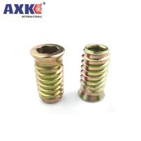 10pcs M6 M8 M10 Steel Metal Hexagon Hex Socket Drive Head Embedded Insert Nut E-Nut for Wood Furniture Inside and Outside Thread